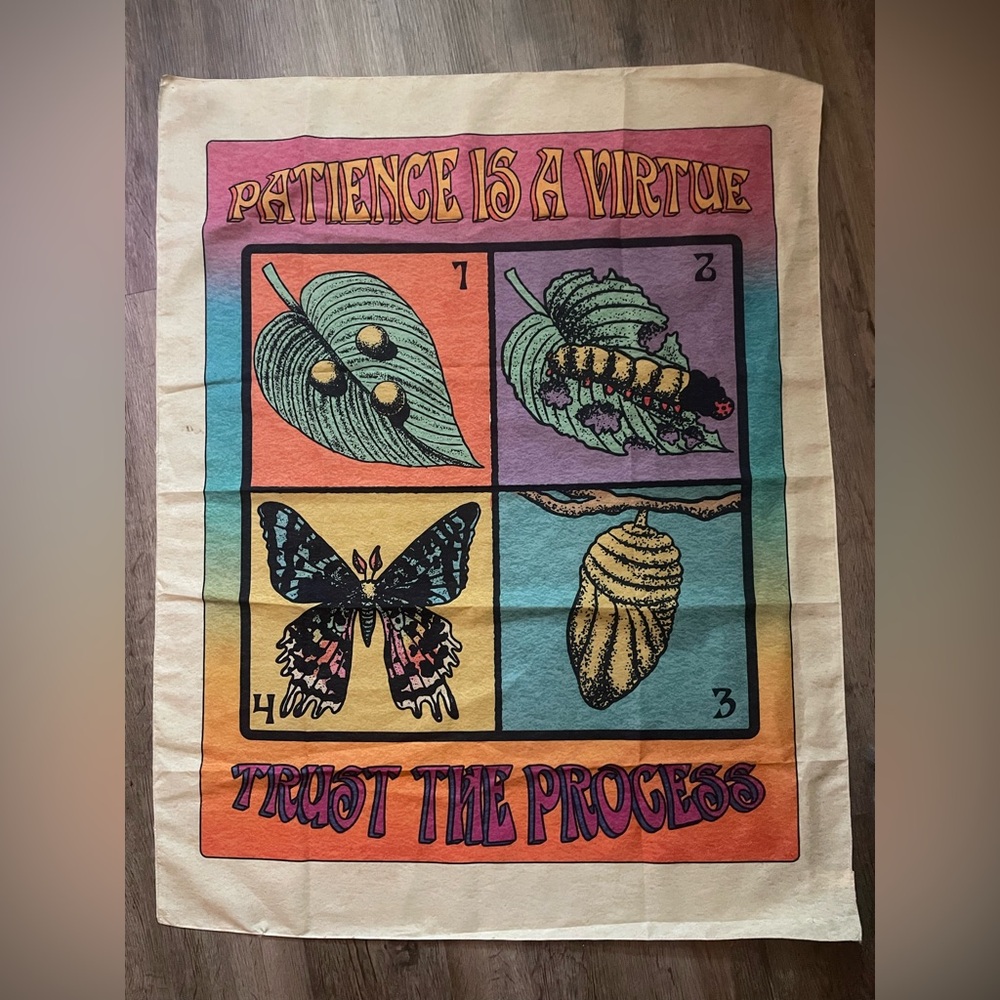 Colorful Trust the Process Wall Tapestry